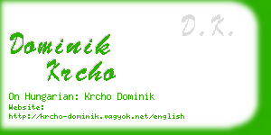 dominik krcho business card